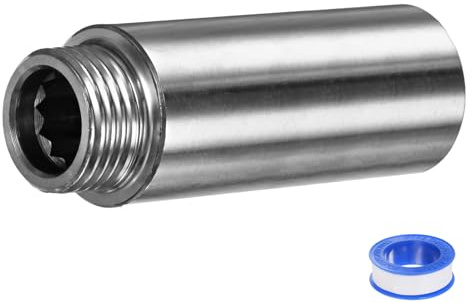M METERXITY Shower Head Extension Arm, Stainless Steel G1/2 Male to Female Extension Pipe Fitting Adapter with PTFE Thread Seal Tape for Shower/Faucet, Pipe Plumbing Coupler 2.75/70mm 1-Pack