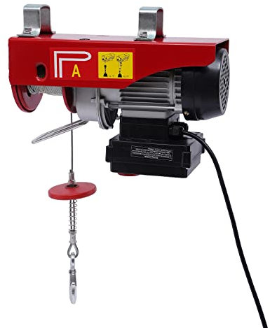 440LBS Verricello elettrico,Sollevatore elettrico con telecomando wireless e fune elettrico,110V Sollevatore elettrico per il sollevamento in fabbriche, magazzini, cantieri