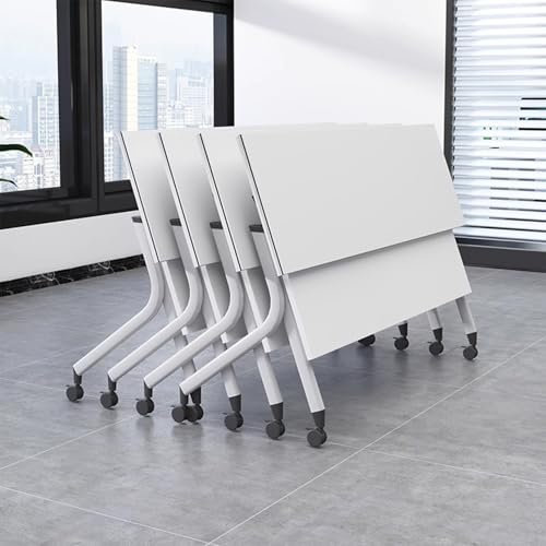 Zusammenklappbarer Konferenztisch, Rolltisch mit Flip-Top-Design, Pandtable Klappbarer Besprechungstisch für Büro, Schulung und Klassenzimmer 1 Stück