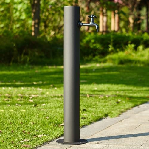 Colonna verticale dell'acqua da giardino in acciaio inox 304 con supporto per tubo flessibile rubinetto antigelo per montaggio a terra erogatore di acqua e idrante per irrigazione e fontane