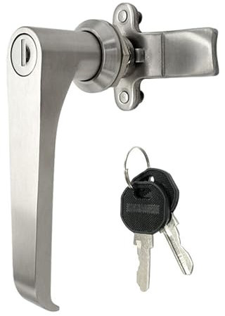 Garage Door Lock,Multi Purpose Bolt Gate Shed 1Pcs Mechanical Electric Box Cabinet Stainless Steel Turnbuckle Handle with L Type