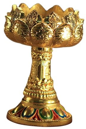 perfk Bougeoir, Support de Bougie, bougeoir pour Bougie Chauffe-Plat, Support de Lampe à Beurre, de Lampe à ghee pour Centre de Table, décoration de Chambre, Pieds Hauts