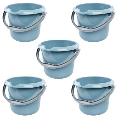 Keeeper, Mika Hink Med Integrerad Mätskala Och Ergonomiskt Handtag, 5 Stycken, 5 L, Nordisk Blå