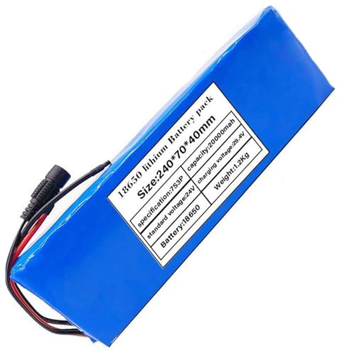 24V 20Ah 7S3P Batteries pour vélos électriques Boîtier en PVC étanche Batterie lithium-ion rechargeable Convient aux trottinettes et draisiennes électriques 24V 20Ah,XT60+DC