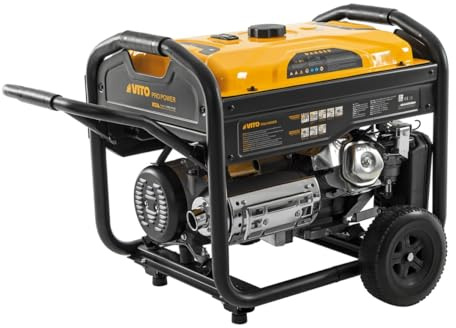 VITO - Generador Gasolina 8.0kVA 18CV Trifásico Arranque eléctrico y manual AVR, Depósito 25L, Generador eléctrico Casa Astillero