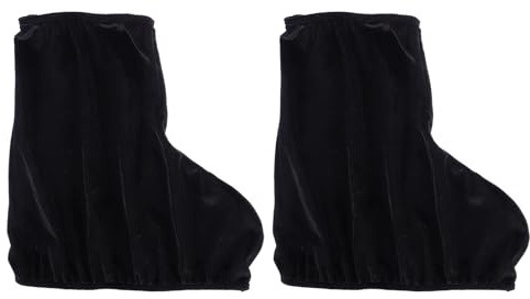 Ciieeo Copriscarpe per Pattini Elasticizzati in Flanella Nero Xxxl | 1 Paio, Sagoma Semplice, per Pattini e Pattini da Ghiaccio, per Appassionati di Pattinaggio