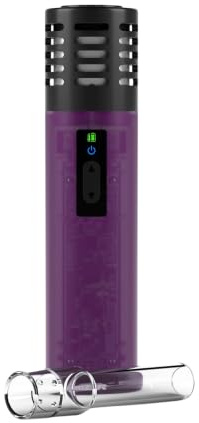 Arizer Air SE Dry Herb Vaporizer [Purps] - No Nicotine | Available in 5 colours - Micro USB Cable, Removable Battery, Rapid Heating Ceramic, Original Glass Pod System