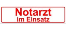 INDIGOS UG - Magnetschild Auto Notarzt im Einsatz 45 x 12 cm reflektierend - Magnetfolie LKW Truck Transporter Baustellenfahrzeug Firmenwagen - flexibel abnehmbar, wetterfest