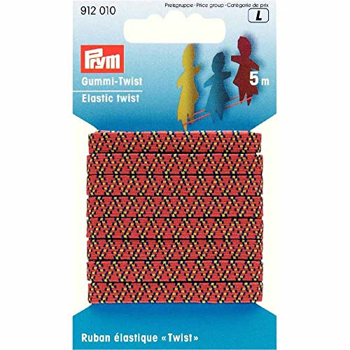Prym 912010 Gummi-Twist 6,5 mm dreifarbig