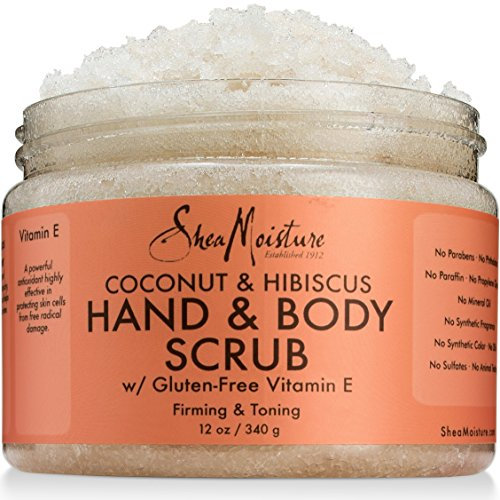 Shea Moisture Coconut & Hibiscus Hand & Body Scrub Firming & Toning by for Unisex - 12 oz Scrub