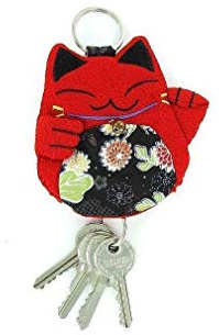 lachineuse – Maneki Neko Schlüsselanhänger – Schlüsselschutz im japanischen Design – Japanische Glückskatze – Geschenkidee aus Japan und Asien