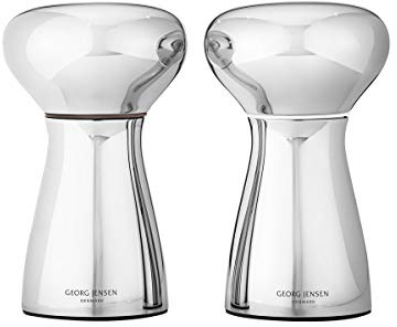 Georg Jensen GJ 224322 Bistro Salz Pfeffermühle Set aus 2 Stück, Edelstahl, stainless steel, 1,12 x 1,12 x 1,12 cm