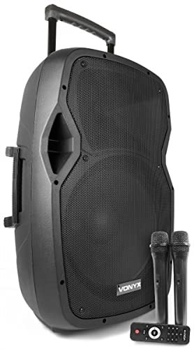 Vonyx sistema di altoparlanti bluetooth + 2 microfoni 170.334
