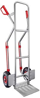 eurokraft | Sackkarre aus Aluminium | Modell XL: große Schaufel und Gleitkufen | mit Fester Schaufel