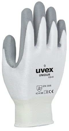 uvex Unipur Mounting Protective Gloves/Safety Gloves Cut-Proof 6641 – Colour: White, Size: 7