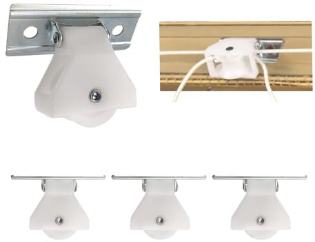 Amazing Drapery Hardware Four Large Cord Pulleys for Roman and Pleated Shades