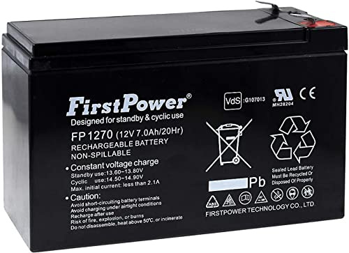 FirstPower Batería de Gel para SAI APC RBC 110 7Ah 12V