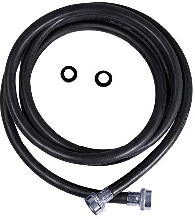 HIGHCRAFT 2564, 4 Feet Washing Machine Hose Durable Black EPDM Rubber Tube Cover Washer Connector Used For Supply Line 3/4 x 3/4 Female MADE IN USA