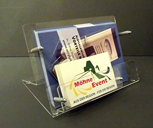 Flyerständer Postkartenständer mit Visitenkarten Ständer DIN A6 Querformat
