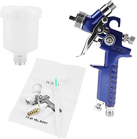Färgpistol, spraypistol, professionellt spraysystem, färgpistol, avtagbar behållare på 125 ml munstycke 0,8/1,0 mm (H-2000a 1,0 mm)