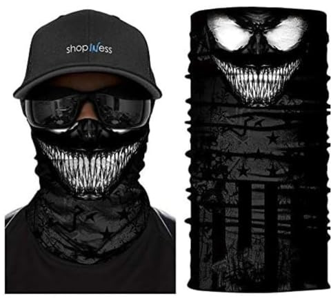 ShopINess Cache-cou Unisexe Multifonctionnel Foulard Multifonctions Bandana Tubulaire pour Sports, Fêtes, Halloween, Carnaval, Personnages de Films (Crit)
