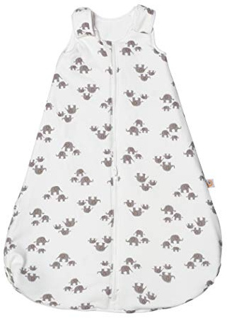 Ergobaby Ganzjahres Baby-Schlafsack Neugeborene 56-62 Baumwolle, Ganzjahresschlafsack Baby 0-6 Monate TOG 1, Elephant