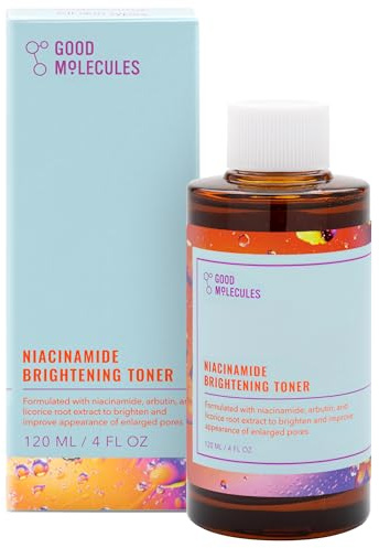 Good Molecules Niacinamide Brightening Toner Facial Toner with Niacinamide, Vitamin C and Arbutin for Even Tone, Enlarged Pores Skincare for Face