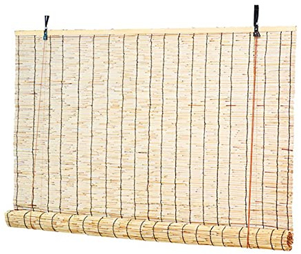 ASDQWER Rideau De Roseau,Enrouleur Bambou Naturel,Rideaux Occultants, Imperméables Anticorrosifs, pour Patio, Jardin, Extérieur/Porte, Persin De Stores Romains, Volets De Levage,80x180cm/32x71in