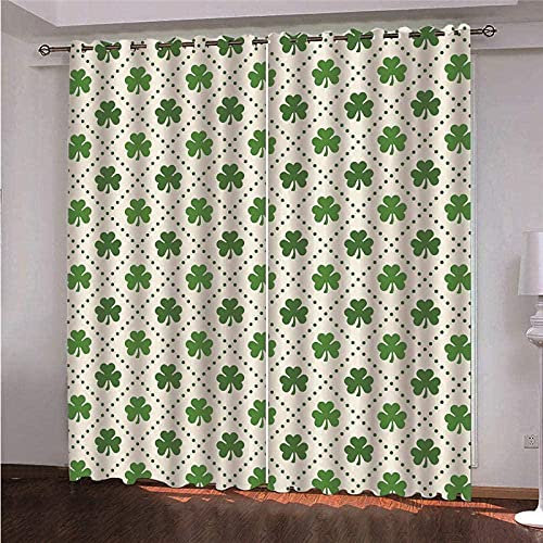 2Er-Set Verdunkelungs Vorhang Pflanze 3D Gardine Blickdichte mit Ösen, Printing Shading Vorhänge für Schlafzimmer，100% Polyester Mikrofaser, Gesamtgröße: 234x138CM
