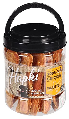 Flamingo Leckerli Hund – Strips mit Huhn – 500g – natürliche Hundesnacks – ohne Zuckerzusatz – glutenfrei – Snack Hapki
