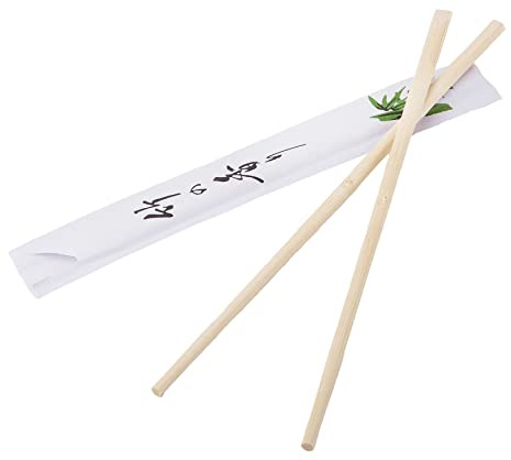 SKIR'CO Paquete de 1000 pares de palillos desechables de bambú de sushi, palillos de madera de 21 cm para fideos, envueltos individualmente