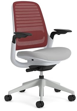 Steelcase Ergonomic office chair: Series 1, LiveBack lumbar support, Grey | 4D armrests, all surfaces wheels, premium materials, for users up to 150 kg and 190 cm, seat comfort
