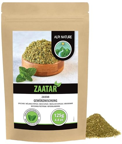 Alpi Nature Zaatar Mélange d'Épices 125g, Melange Za'atar, Zaatar Libanais pour la Cuisine