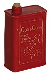 VIRGINIA CASA OSTERIA Ölkanne aus Keramik mit Antikeffekt H17 cm ROSSO