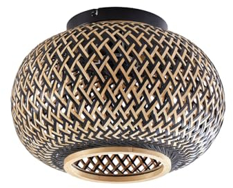 Ceiling Light 'Nerys' dimmable) in Brown Made of Wood for e.g. Living Room & Dining Room (1 Light Source, E27) from Lindby | Ceiling lamp, lamp