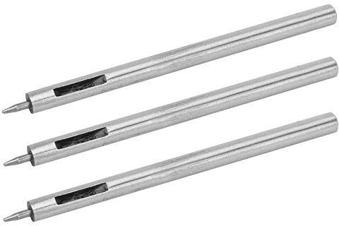 Uadme 3 Stück Locheisen Set, 1,2 mm Leder Stanzwerkzeug, Lochstanzer aus Legierter Stahl für Leder Uhrenarmband Stoff Leinwand Kleidung Dichtung Gürtel Schuh