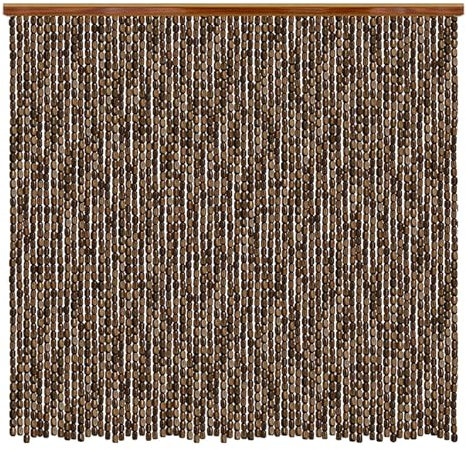 Sh000ad Naturholz Bambus Perlen Vorhang,Hängender Dauerhaft Bambusvorhang Türvorhang Dekoration Teilervorhang,für Tür Restaurant Heimdekoration,Anpassbar,Breite x Höhe (65cm x 120cm(65 Stränge))
