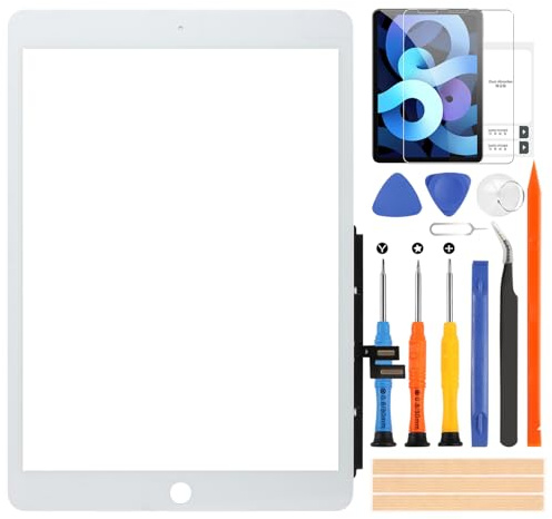 pour iPad 7ème 8ème Génération Écran Tactile de Rechange pour iPad 2019 2020 10.2 Digitizer Écran de Remplacement Compatible avec A2197 A2198 A2200 A2270 A2428 A2429 A2430(No Home Button, Non LCD)