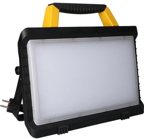 Proventa LED-Baustrahler mit zwei Steckdosen 45W neutralweiß IK08 3m Zuleitung IP54