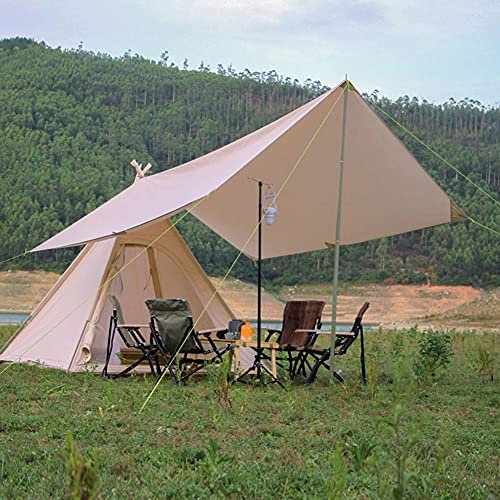 Tipi Indianerzelt mit Sonnenschutz 3-4 Personen Familien-Jurtenzelt für Bergsteigen Wandern Camping - Luxus Outdoor Baumwollzelt