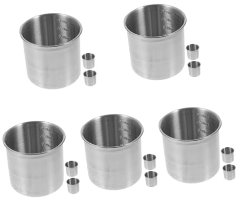 Ciieeo 15 Pièces Tasse à mesurer Tasse de remplacement pour cuiseur à riz verre doseur tasse de pichet de riz tasses à mesurer de cuisson récipient doseur tasse graduée Acier inoxydable