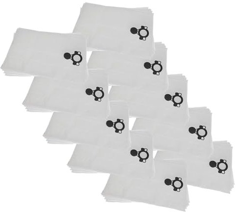 vhbw 50x sacchetto compatibile con Nilfisk VCE 33 M AC, VCE 33 L AC, VCE 33 L MC aspirapolvere - microfibra, 52,5cm x 39cm Bianco