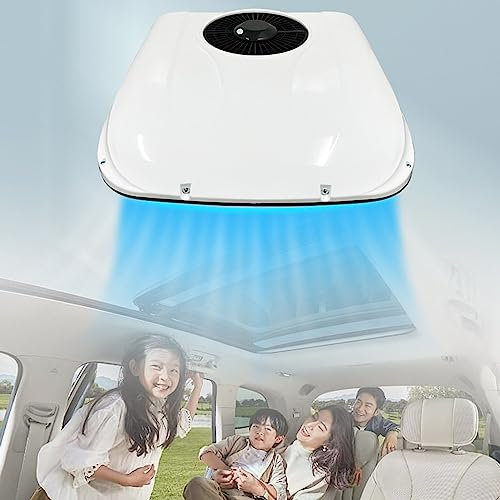 Climatiseur de toit pour camping-car, climatiseur mobile 12 V/24 V pour stationnement, climatiseur de toit électrique pour voiture, climatisation silencieuse – Refroidissement uniquement, un