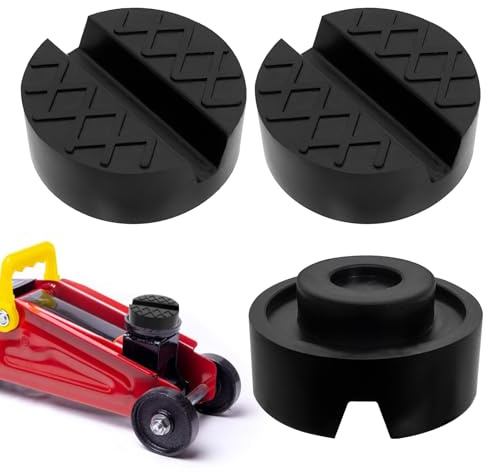 ZephyrCraft Bloques de goma ranurados para gato de coche, accesorios de reparación de automóviles