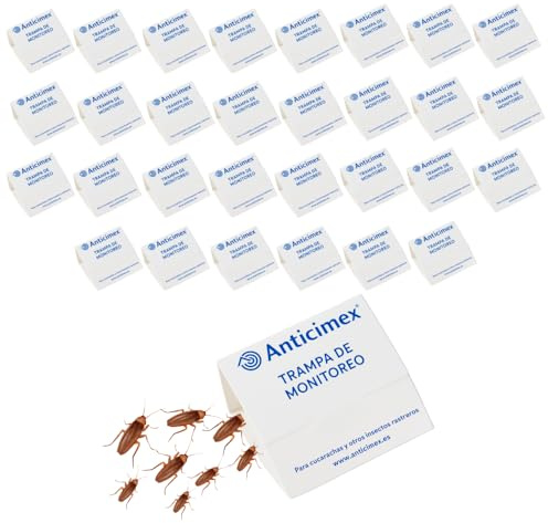 Pack 30 Trampas para Cucarachas | Trampa Adhesiva sin Químicos ni Biocidas | Atrayente de Gran Eficacia con un Adhesivo Ultra Fuerte | Certificado UE | Seguro para Niños y Mascotas - ANTICIMEX