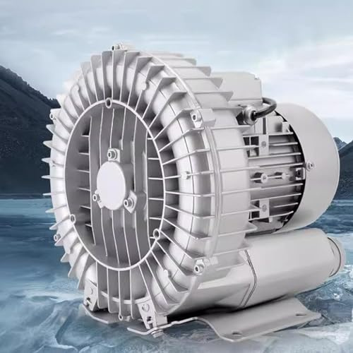 YLANMEI Regenerative Blower Single Phase, 120W-1100W, High-Pressure Industrial Vacuum Pump for Air Blowing Or Suction, Large Airflow Type High-Pressure Vortex Ring Blower,550W/0.74HP