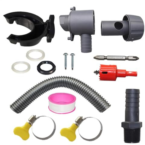 Kit deviatore per barile pioggia, di raccolta 'acqua con tubo da 0,5 m x 1 m, dispositivo di filtraggio 'acqua in gomma/metallo, filtro 'acqua piovana per tubi di scarico, diametro