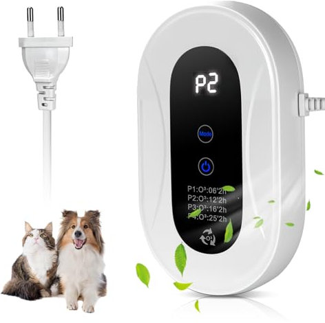 Purificador de Aire, Generador de Ozono Hogar, Ionizador de Aire para Baño, Cocina, Humo, Coches, Mascotas, Formaldehído y Olor
