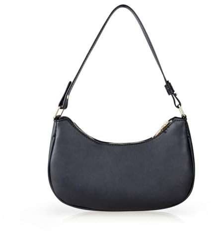 Energather Piccola borsa da donna, in pelle PU, piccola borsa da donna, elegante borsa a tracolla da donna, piccola con cerniera per appuntamenti, shopping, viaggi
