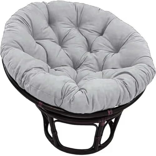 JORTUIO Rundes Polster für Papasansessel,Ersatzpolster Papasan,Bodenkissen Gepolstert Sitzkissen Krabbeldecke Hängesessel Für Korbsessel Outdoor Gartenmöbel Sitzauflage Auflage(Hellgrau,100x100cm)
